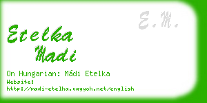 etelka madi business card