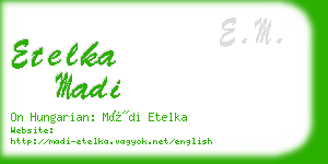 etelka madi business card